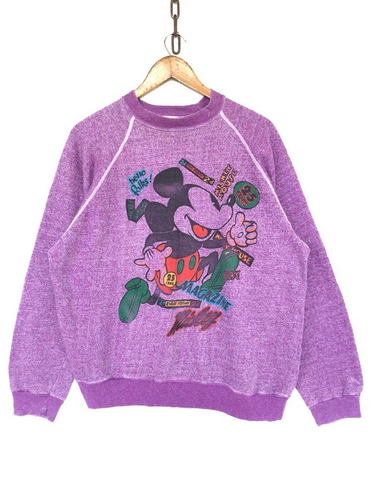 Mickey Mouse × Vintage Vintage Mickey Mouse Sweatshirt Size US XL / EU 56 / 4 - 1 Thumbnail