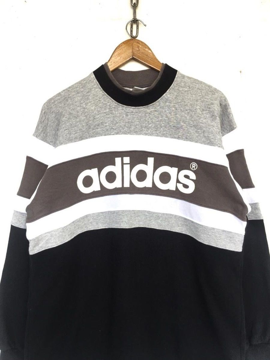Adidas × Descente × Vintage Vintage Adidas Spellout Sweater Size US L / EU 52-54 / 3 - 3 Thumbnail