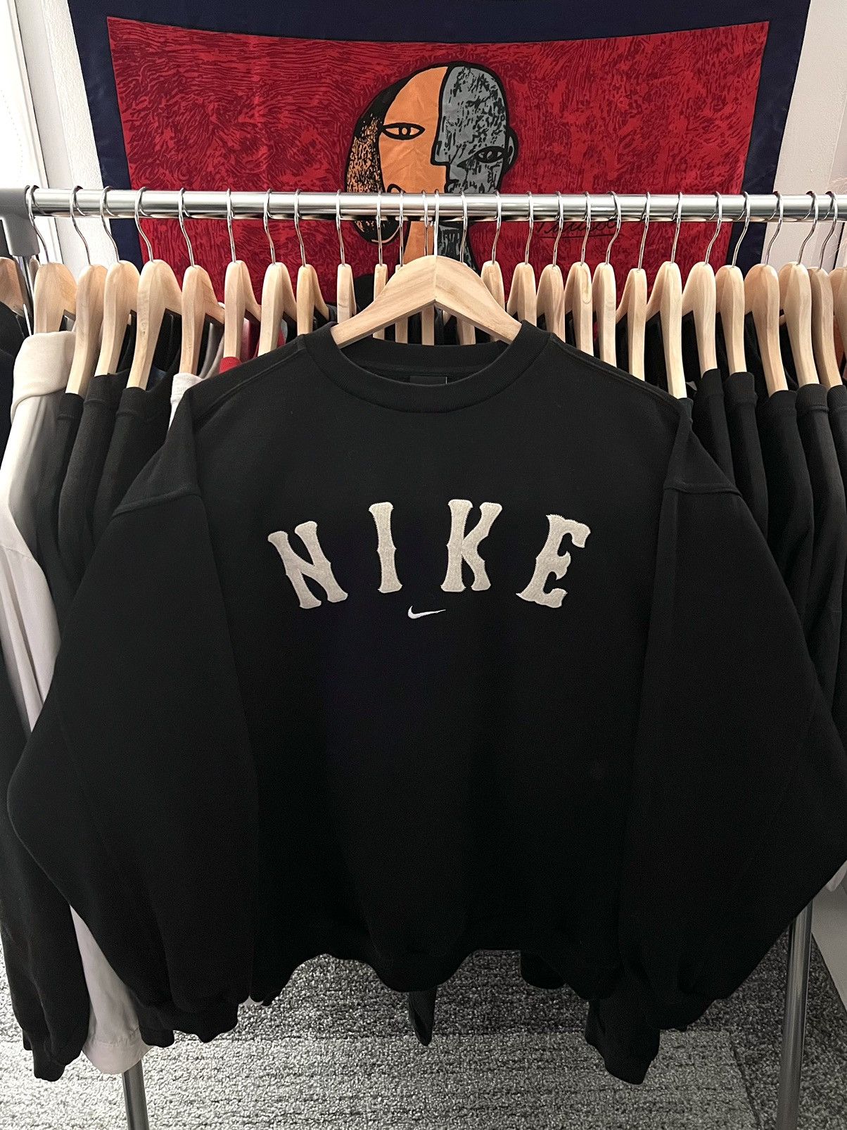 Vintage Nike Sweatshirt Mens XL Crewneck Made USA Embroidered
