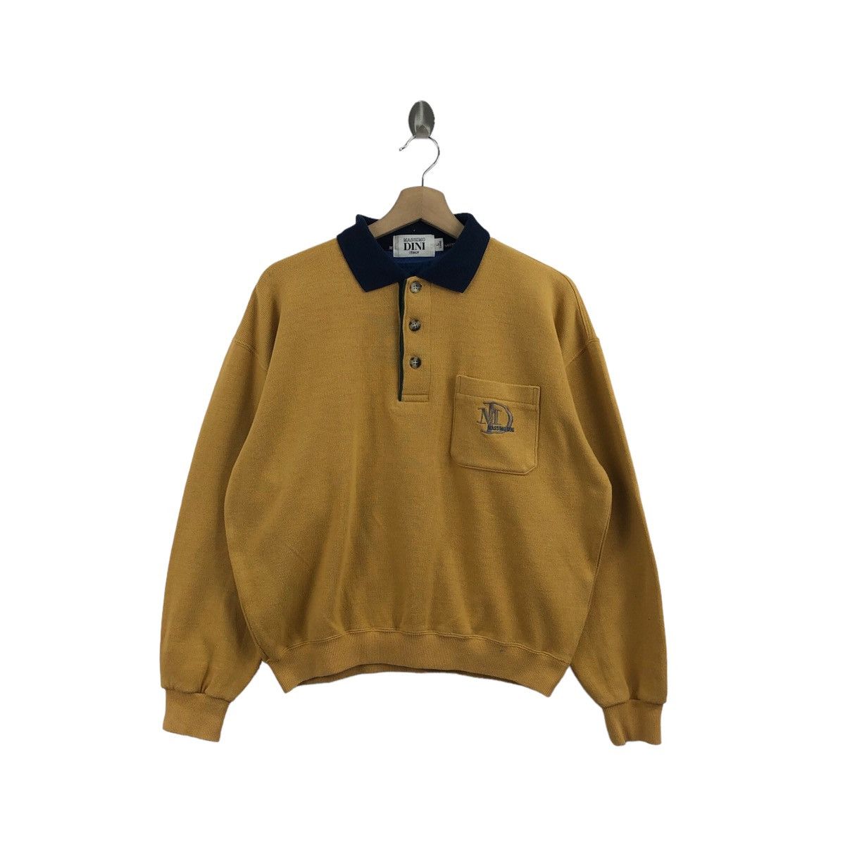 Pick!! Vtg MASSIMO DINI Italian Designer Polo Sweatshirt