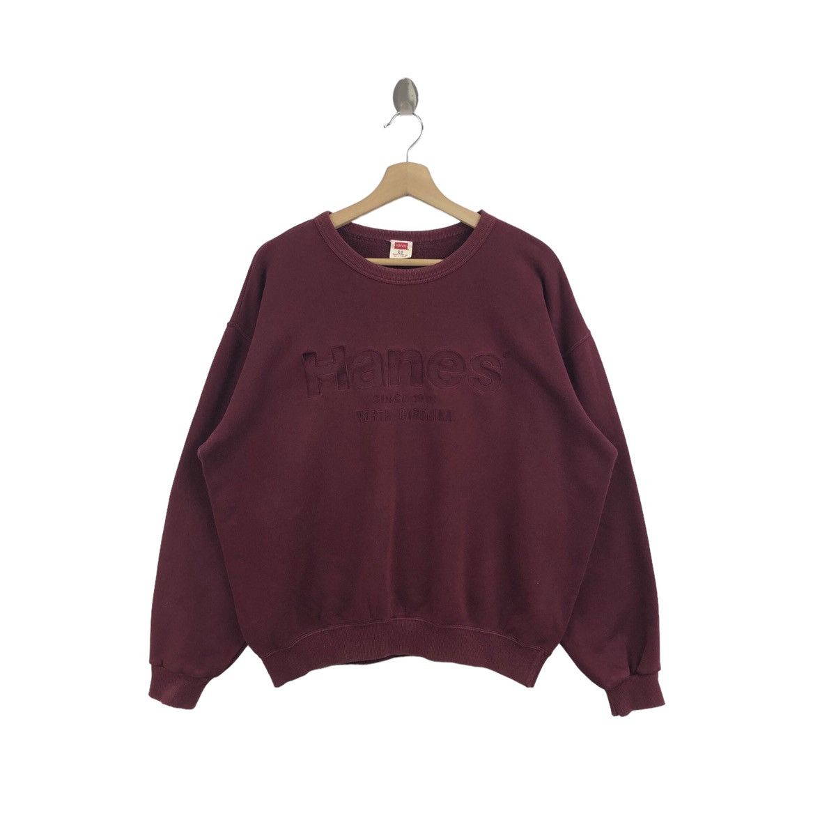 Pick!! Vtg HANES Spellout Embroidery Sweatshirt Pullover