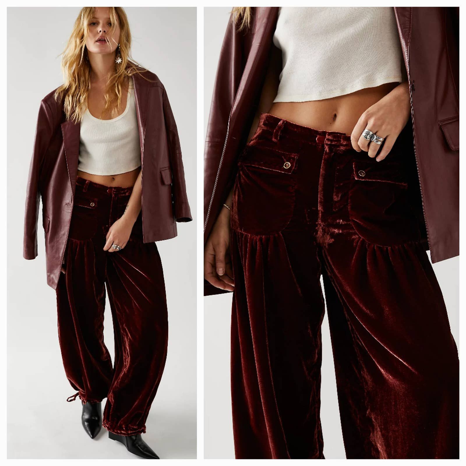 Free People Lotus Velvet Pants Size 31