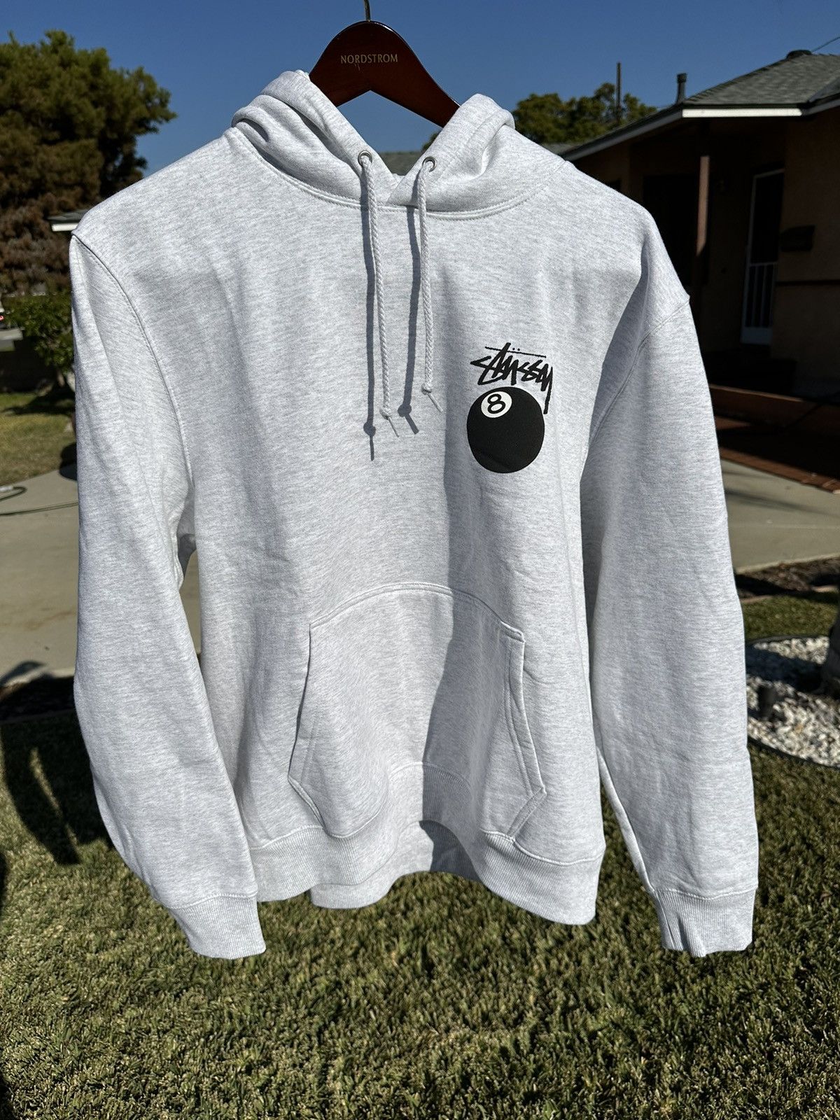 Stussy STUSSY GREY 8BALL HOODIE | Grailed