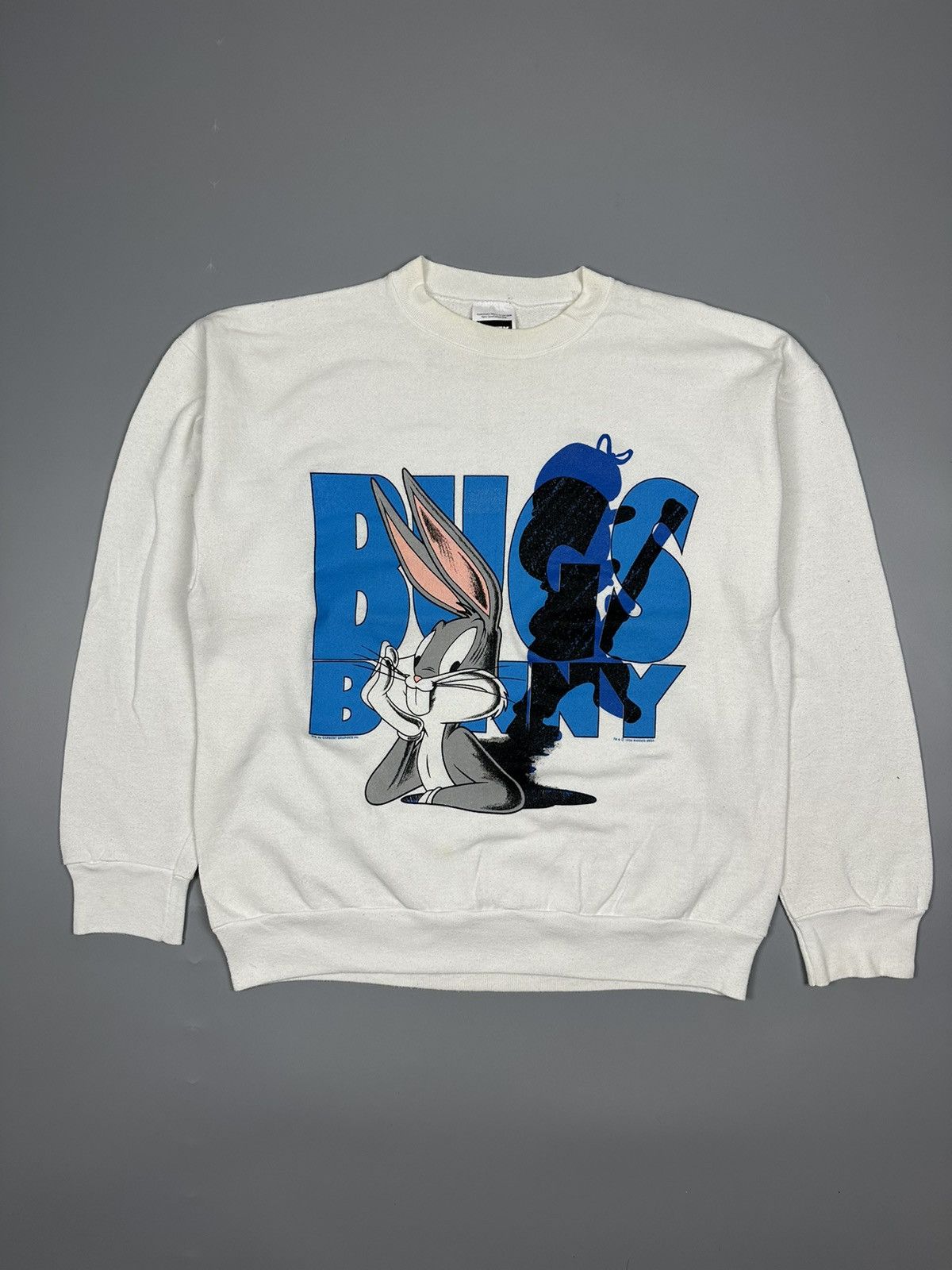 Vintage Vintage 90s Bugs Bunny Big Logo Crewneck Sweatshirt Size US L / EU 52-54 / 3 - 1 Thumbnail