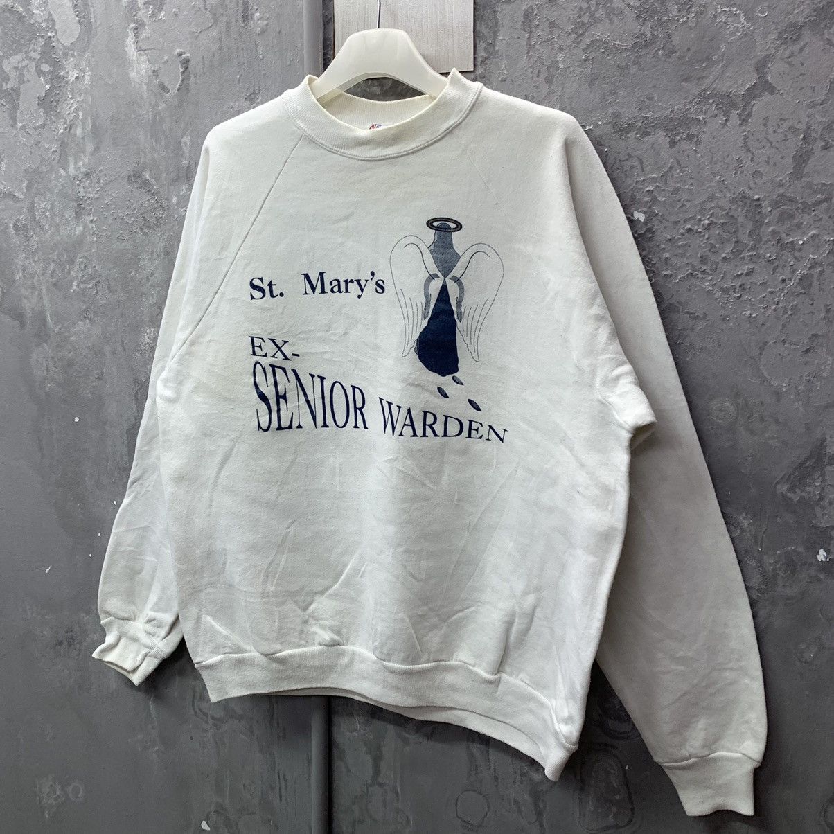 Hanes Vintage 90s St Mary Ex Senior Crewneck Sweatshirt Size US XL / EU 56 / 4 - 3 Thumbnail