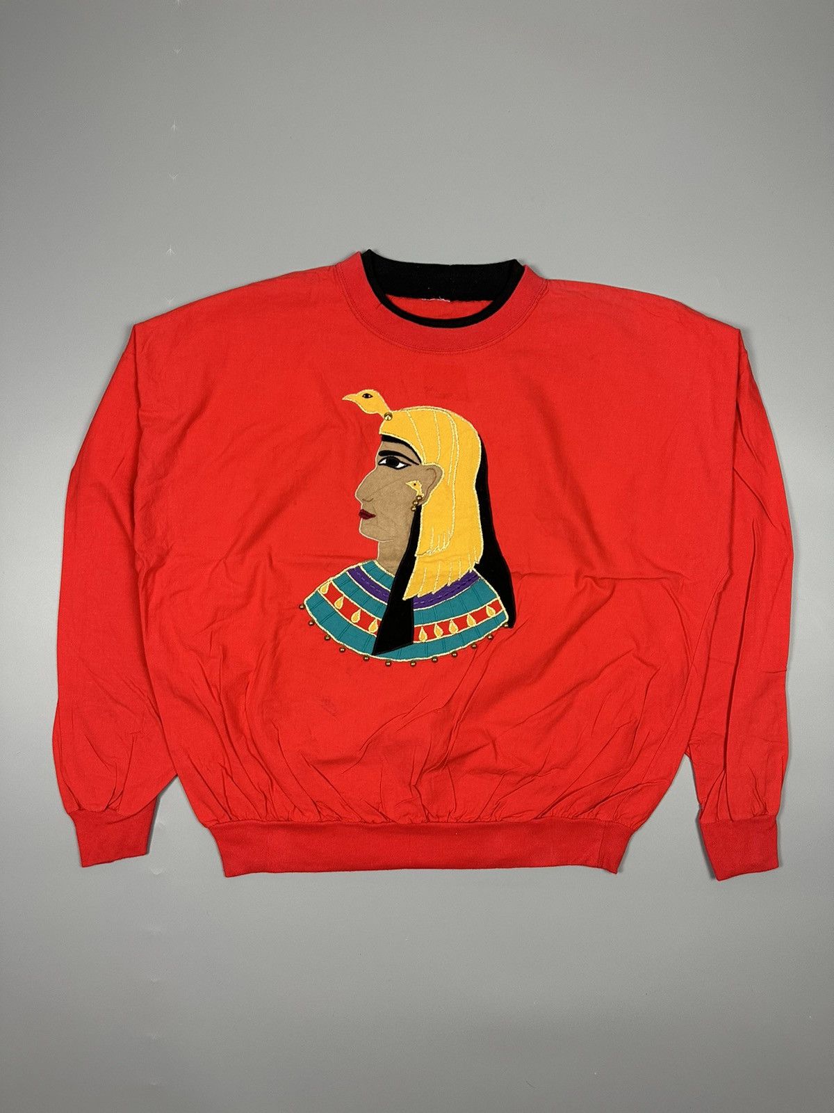 Vintage Pharaoh Embroidered Crewneck Sweatshirt