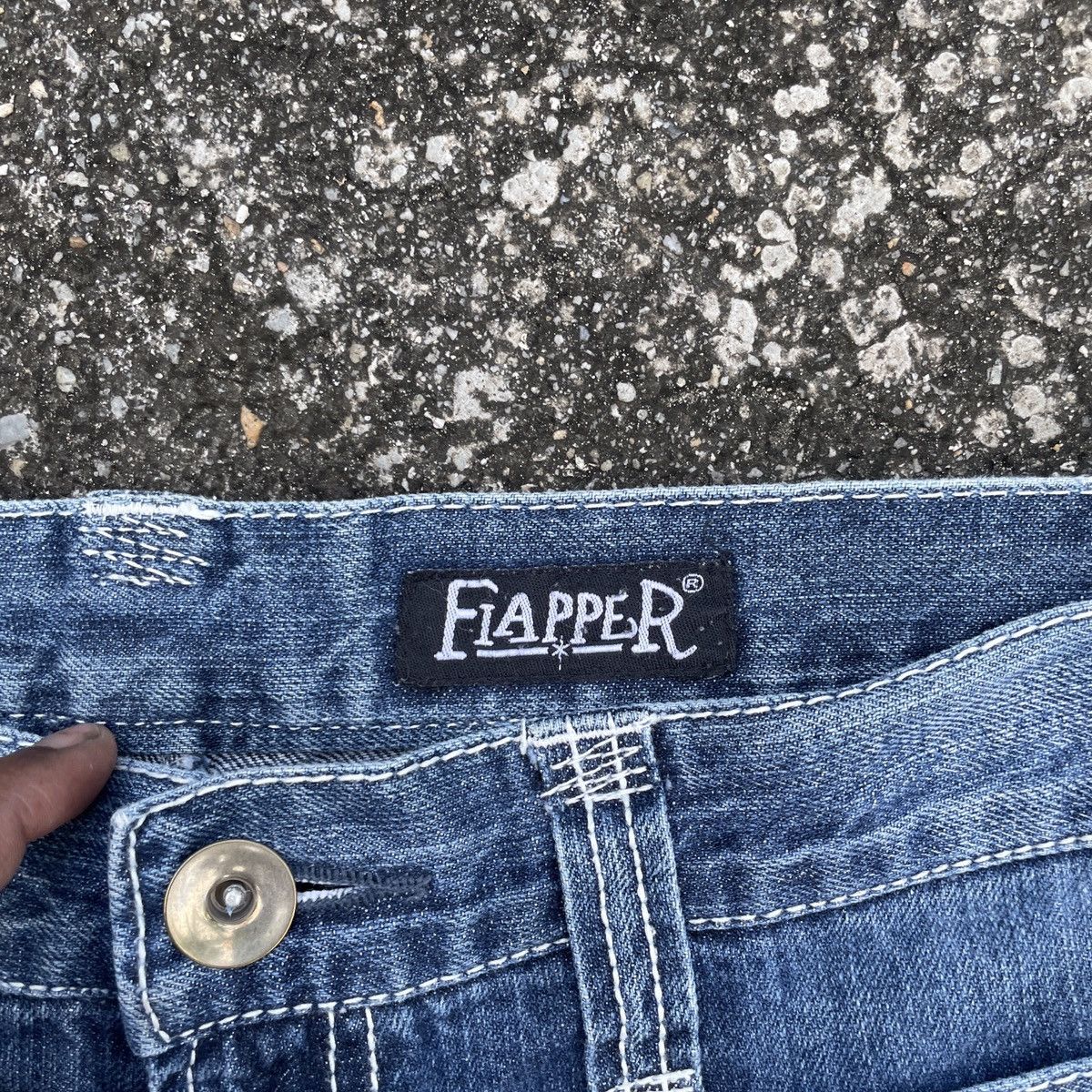 American Apparel Vintage Fiapper Double Waist Denim Jeans Size US 32 / EU 48 - 5 Thumbnail