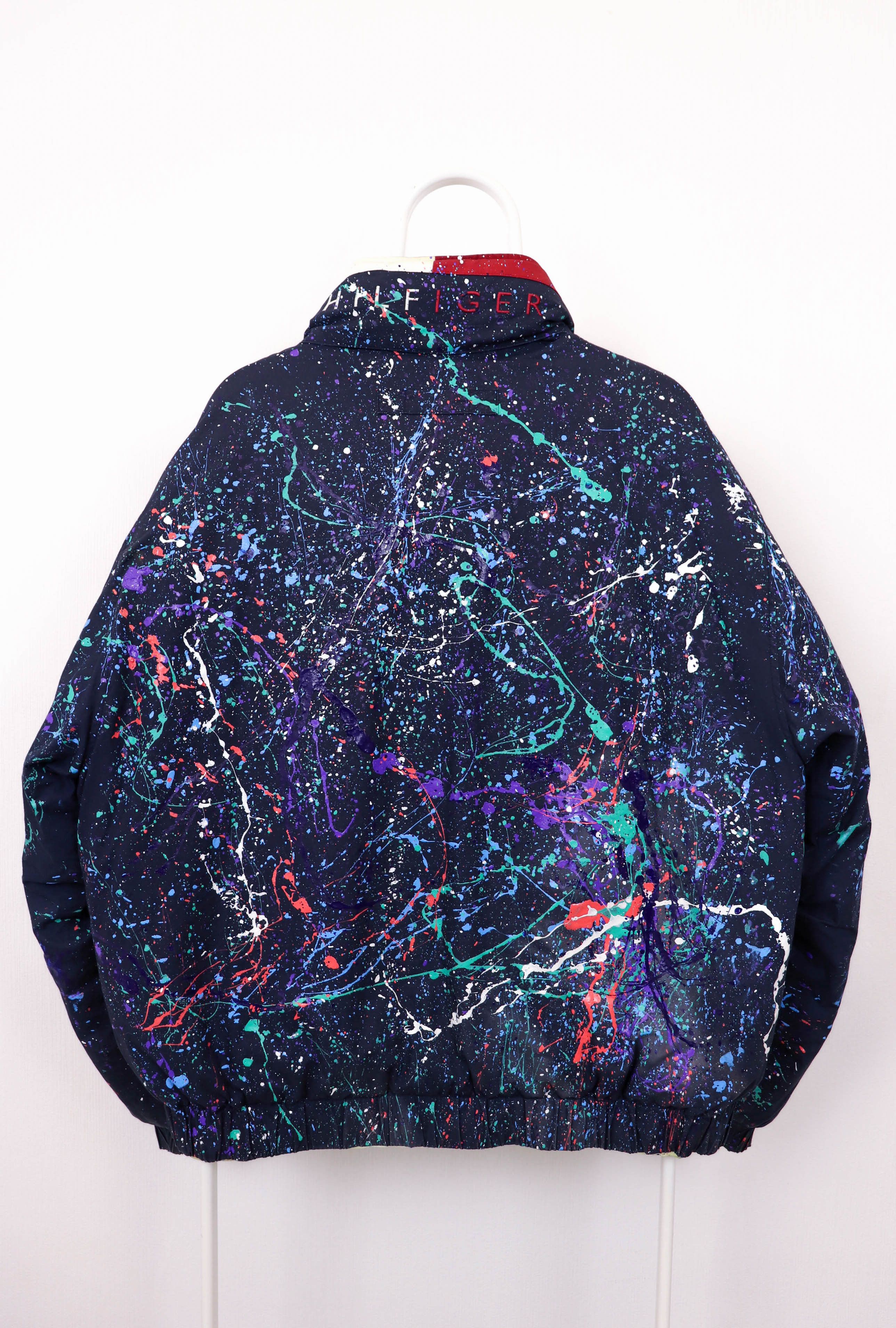 Tommy Hilfiger Tommy Hilfiger 90's Custom Hand Painted Down Puffer Jacket Size US L / EU 52-54 / 3 - 2 Thumbnail