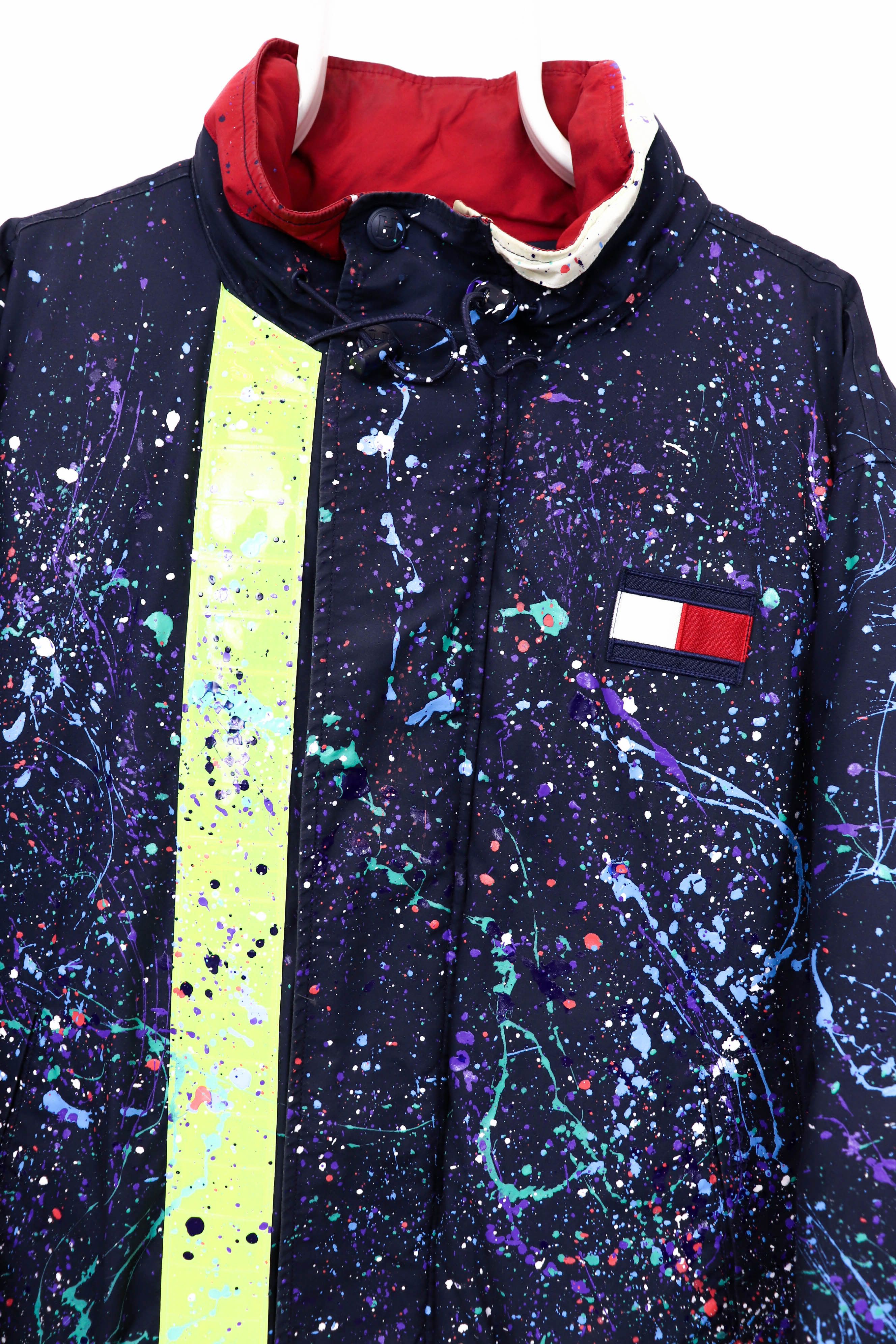 Tommy Hilfiger Tommy Hilfiger 90's Custom Hand Painted Down Puffer Jacket Size US L / EU 52-54 / 3 - 5 Thumbnail