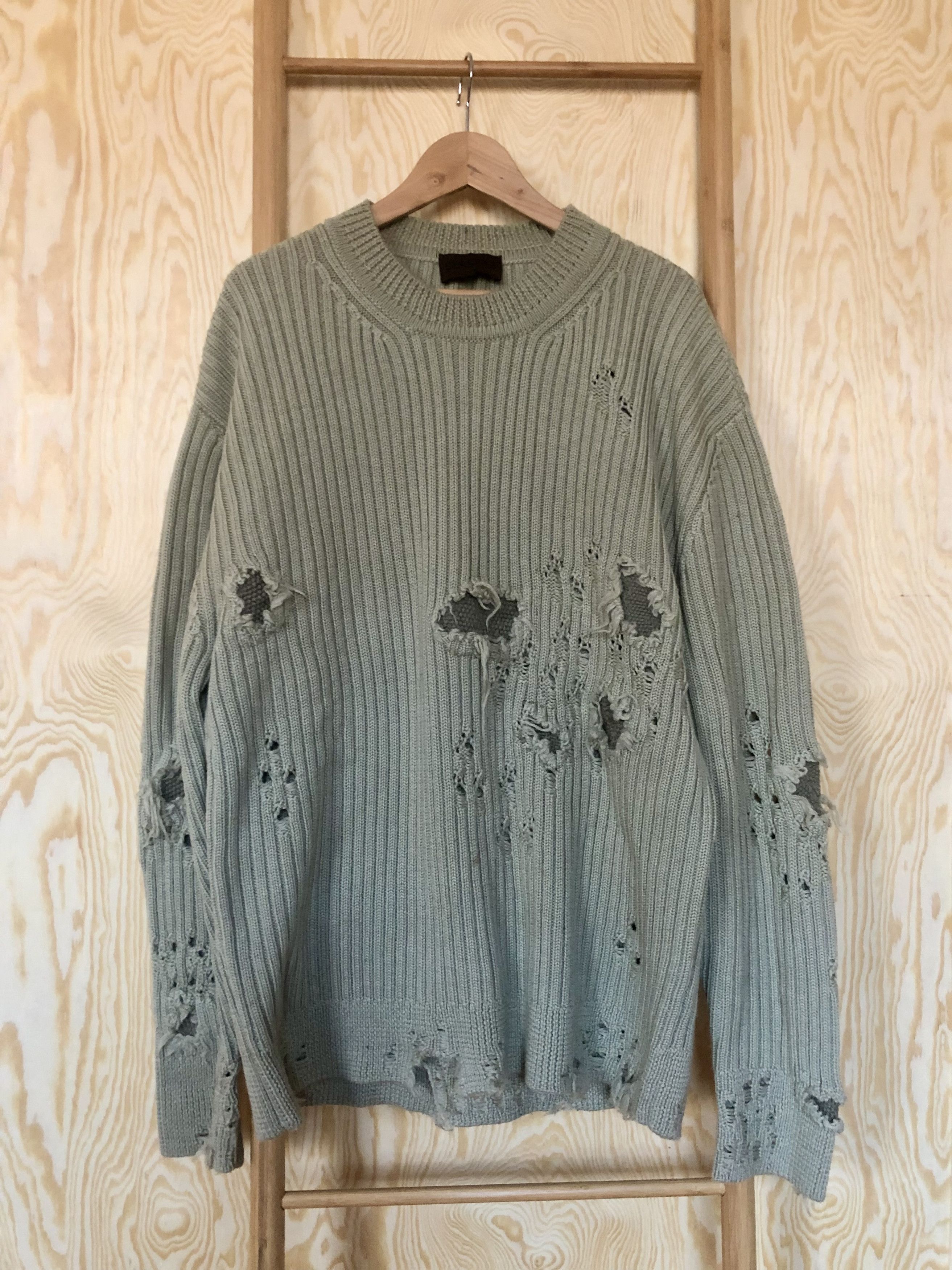 Classic Yeezy Season 3 distressed boxy sweater