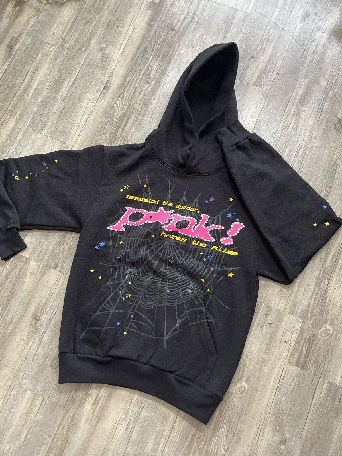 Sp5der P*Nk Hoodie Black