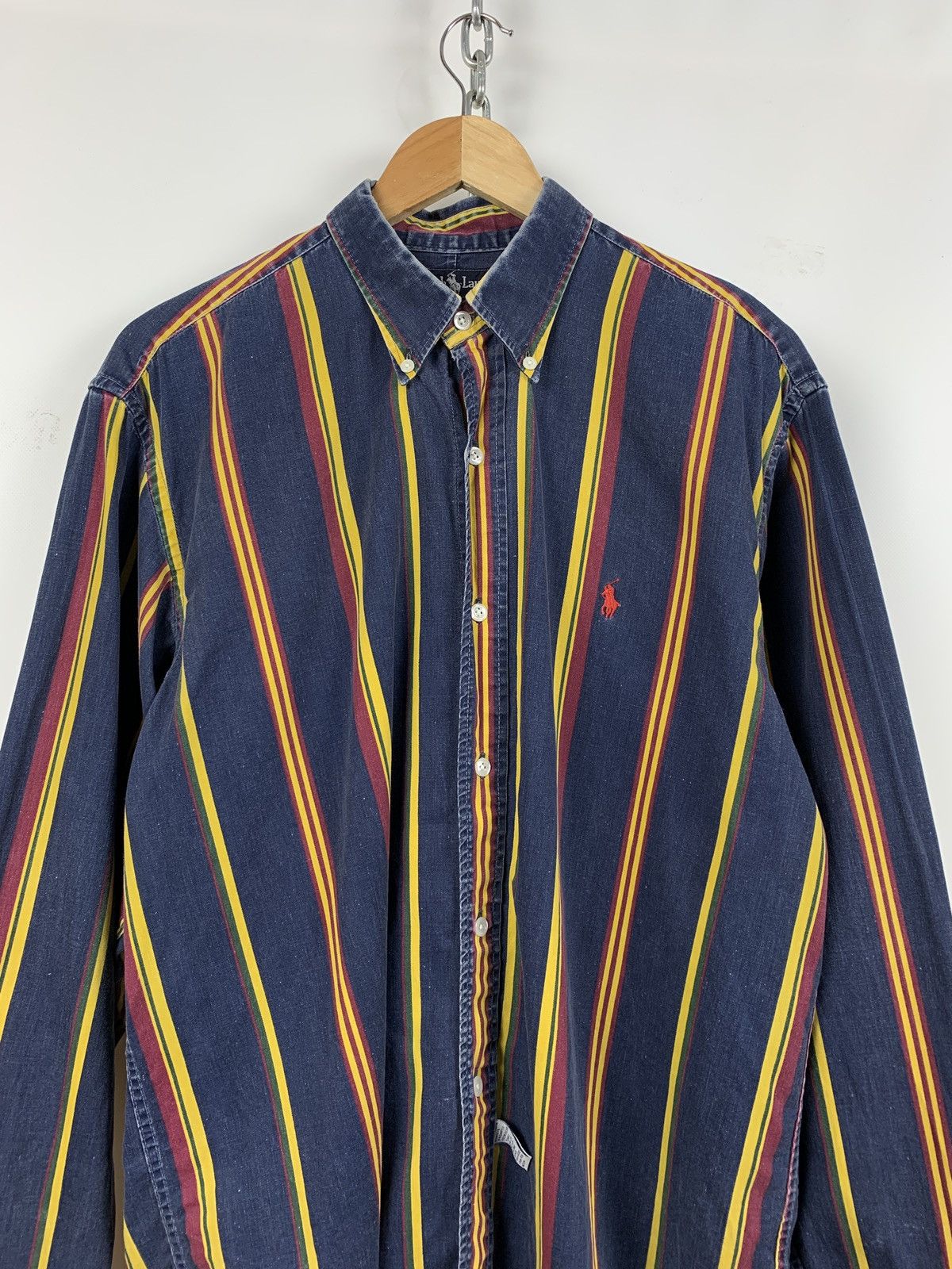 Polo Ralph Lauren Vintage Polo Ralph Lauren Made In USA Button Shirt Size US XL / EU 56 / 4 - 3 Thumbnail