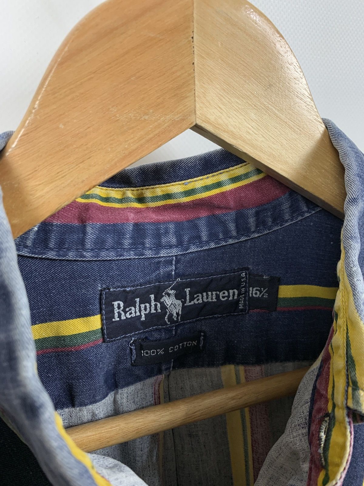Polo Ralph Lauren Vintage Polo Ralph Lauren Made In USA Button Shirt Size US XL / EU 56 / 4 - 15 Thumbnail