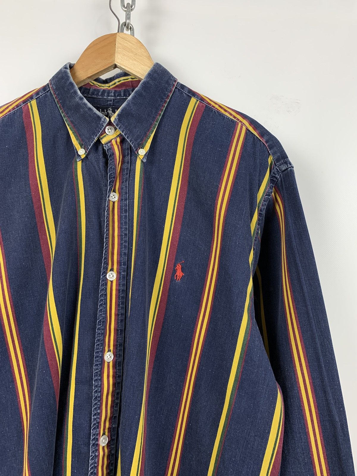 Polo Ralph Lauren Vintage Polo Ralph Lauren Made In USA Button Shirt Size US XL / EU 56 / 4 - 4 Thumbnail