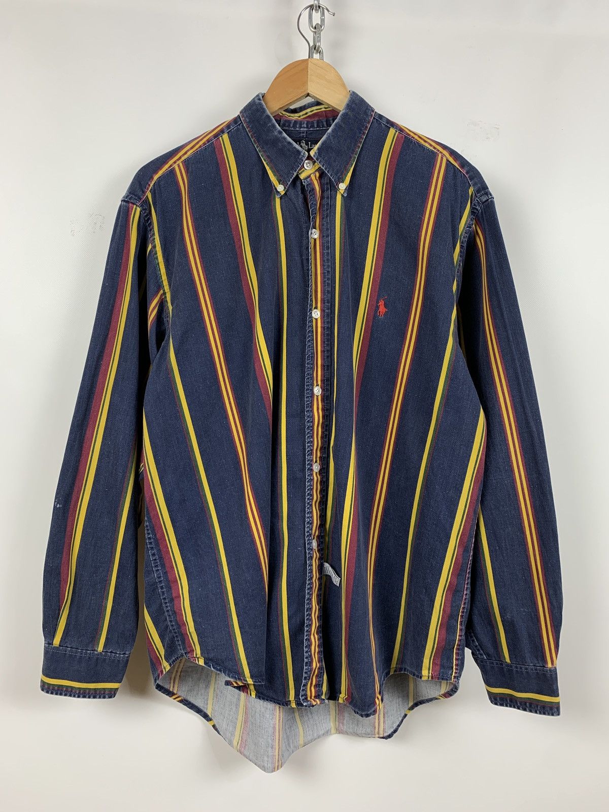Polo Ralph Lauren Vintage Polo Ralph Lauren Made In USA Button Shirt Size US XL / EU 56 / 4 - 1 Thumbnail