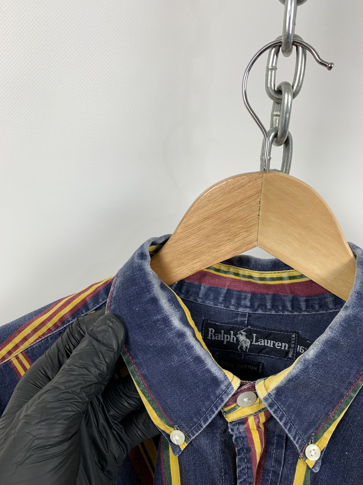 Polo Ralph Lauren Vintage Polo Ralph Lauren Made In USA Button Shirt Size US XL / EU 56 / 4 - 17 Thumbnail