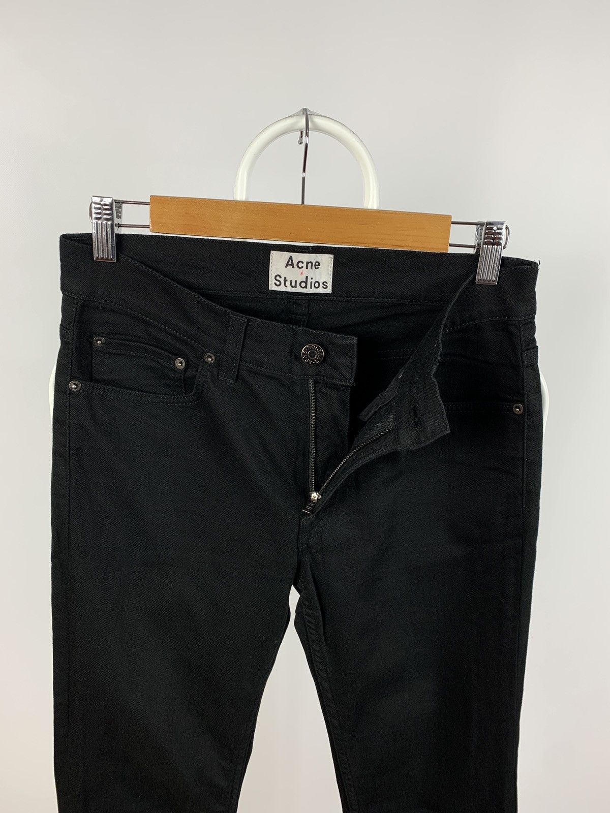 Acne Studios Acne Studios Ace Stay Cash Black Denim Jeans Size US 30 / EU 46 - 10 Thumbnail