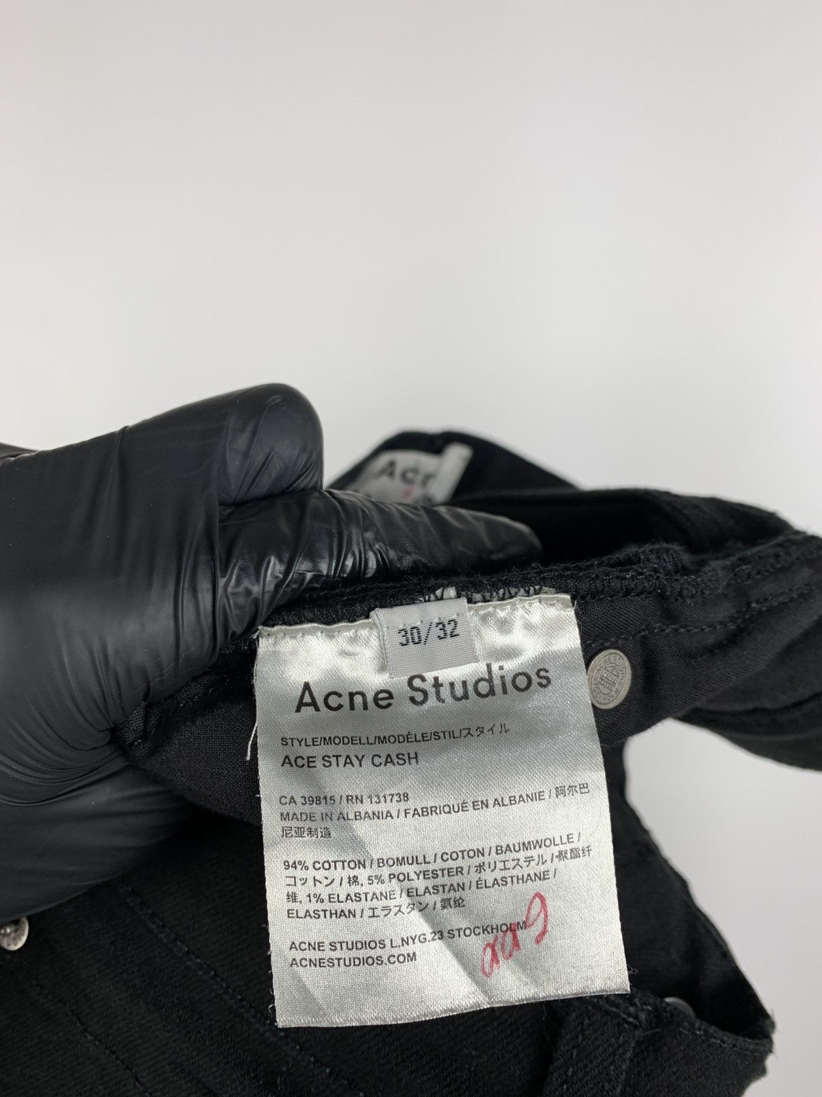 Acne Studios Acne Studios Ace Stay Cash Black Denim Jeans Size US 30 / EU 46 - 15 Thumbnail