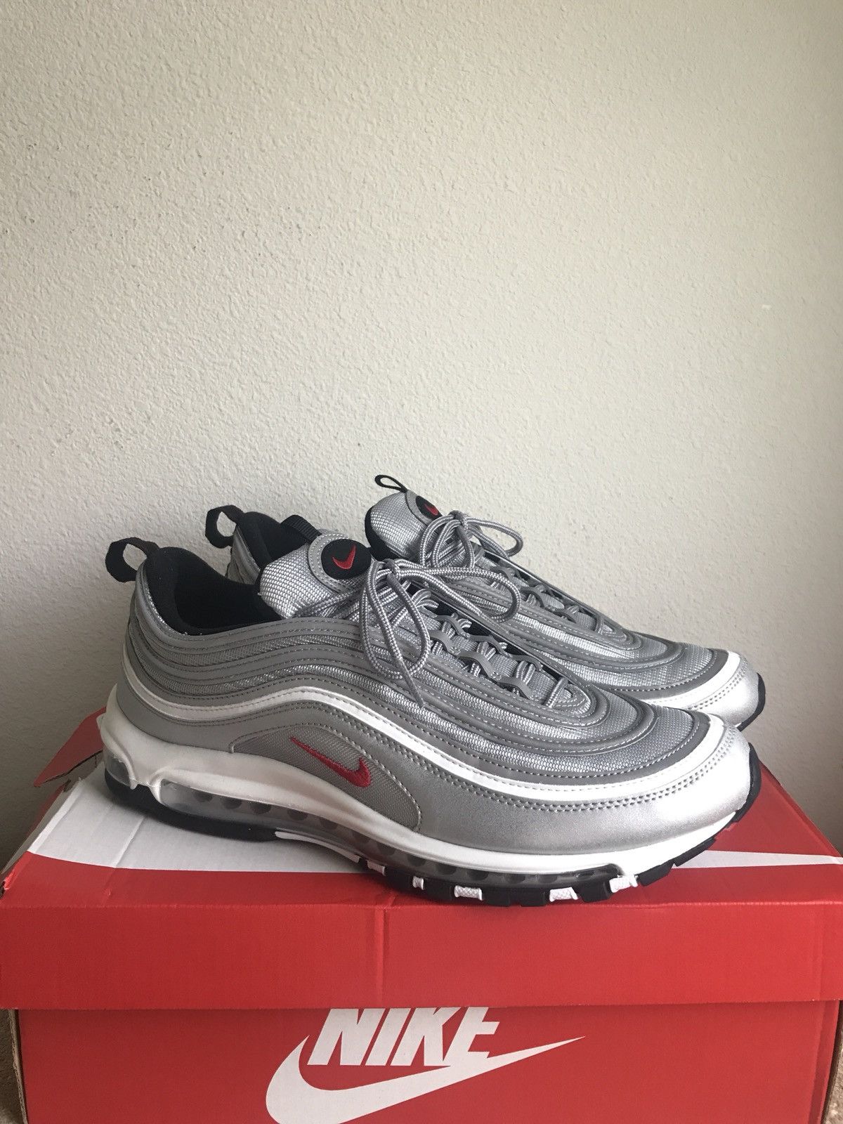 Nike air max 97 silver bullet grailed best sale