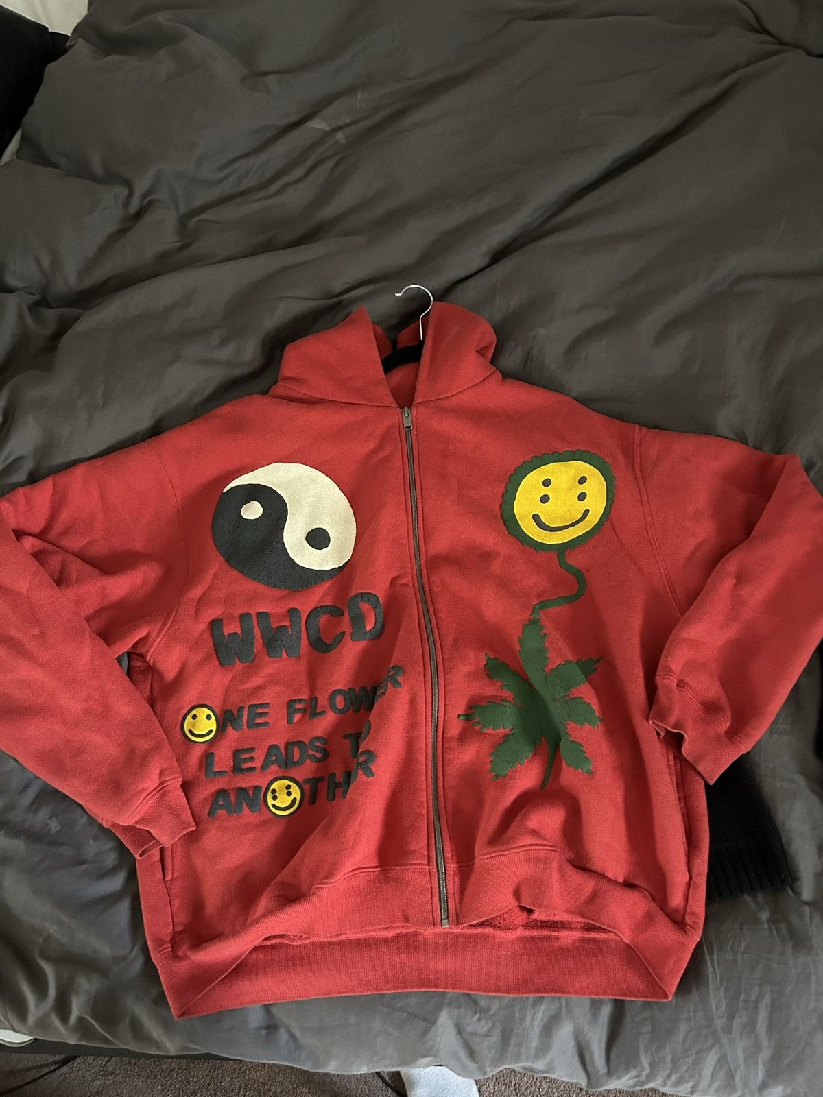 Pre-owned Cactus Plant Flea Market Earth Hoodie In Red