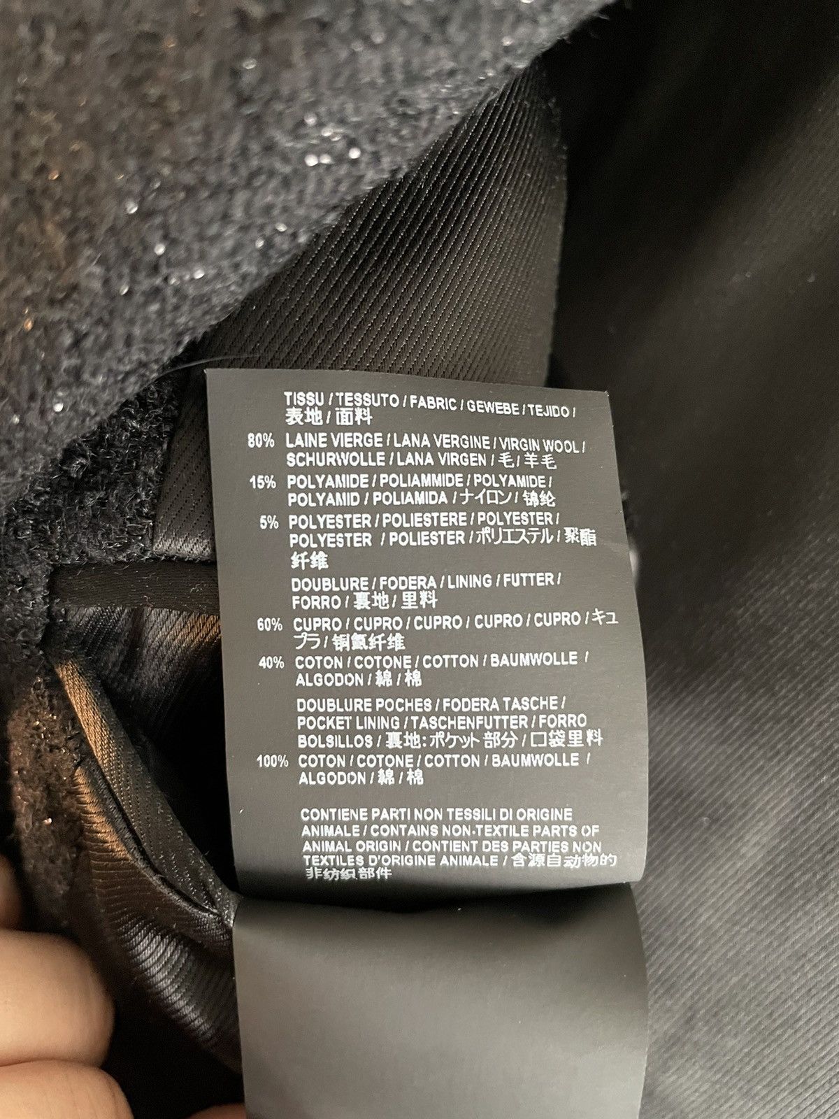 Hedi Slimane × Saint Laurent Paris × Yves Saint Laurent $4,500 Super Runway Iconic Heavy Lurex Wool Coat Brane New Size US L / EU 52-54 / 3 - 5 Thumbnail