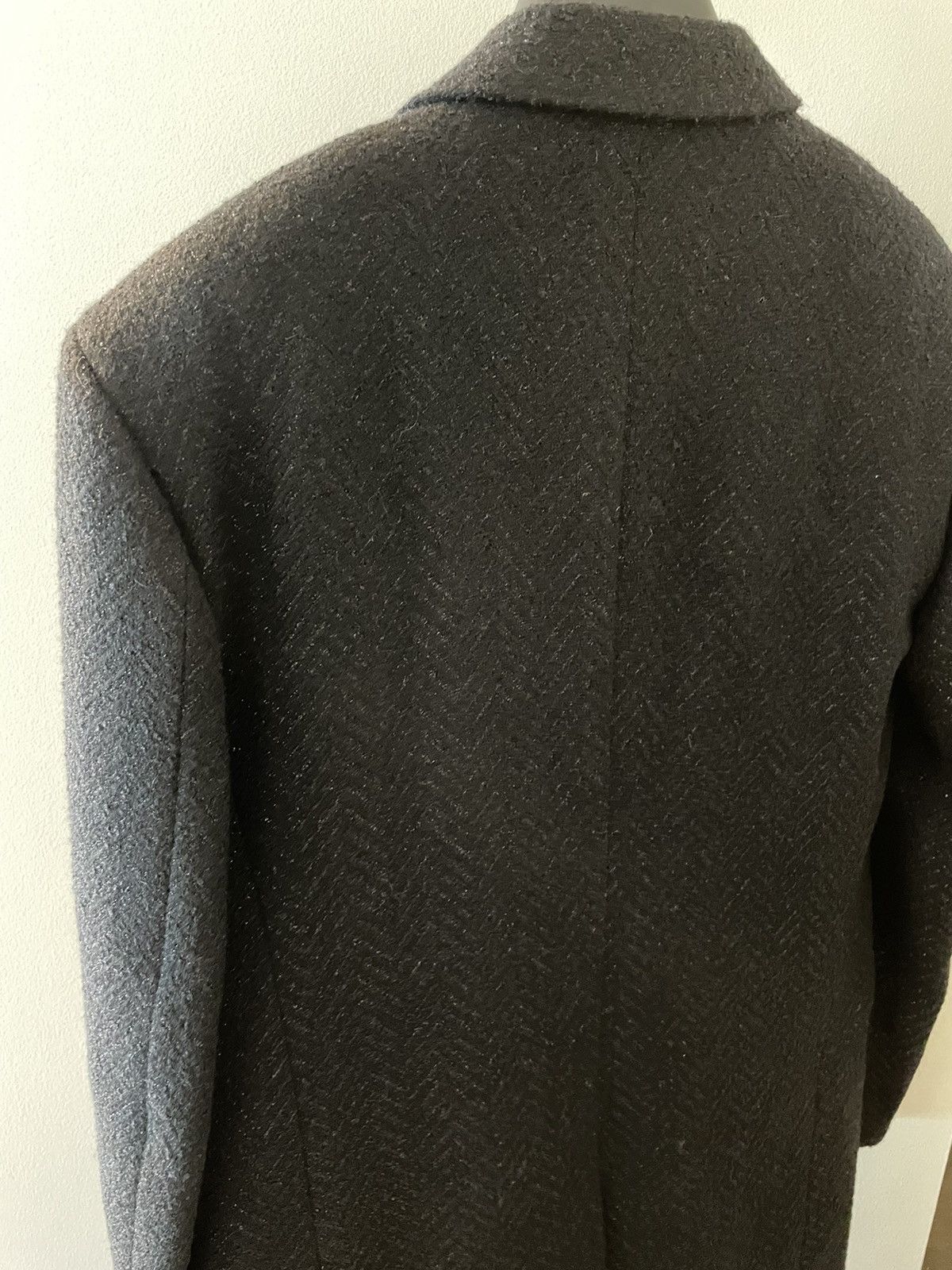 Hedi Slimane × Saint Laurent Paris × Yves Saint Laurent $4,500 Super Runway Iconic Heavy Lurex Wool Coat Brane New Size US L / EU 52-54 / 3 - 22 Thumbnail