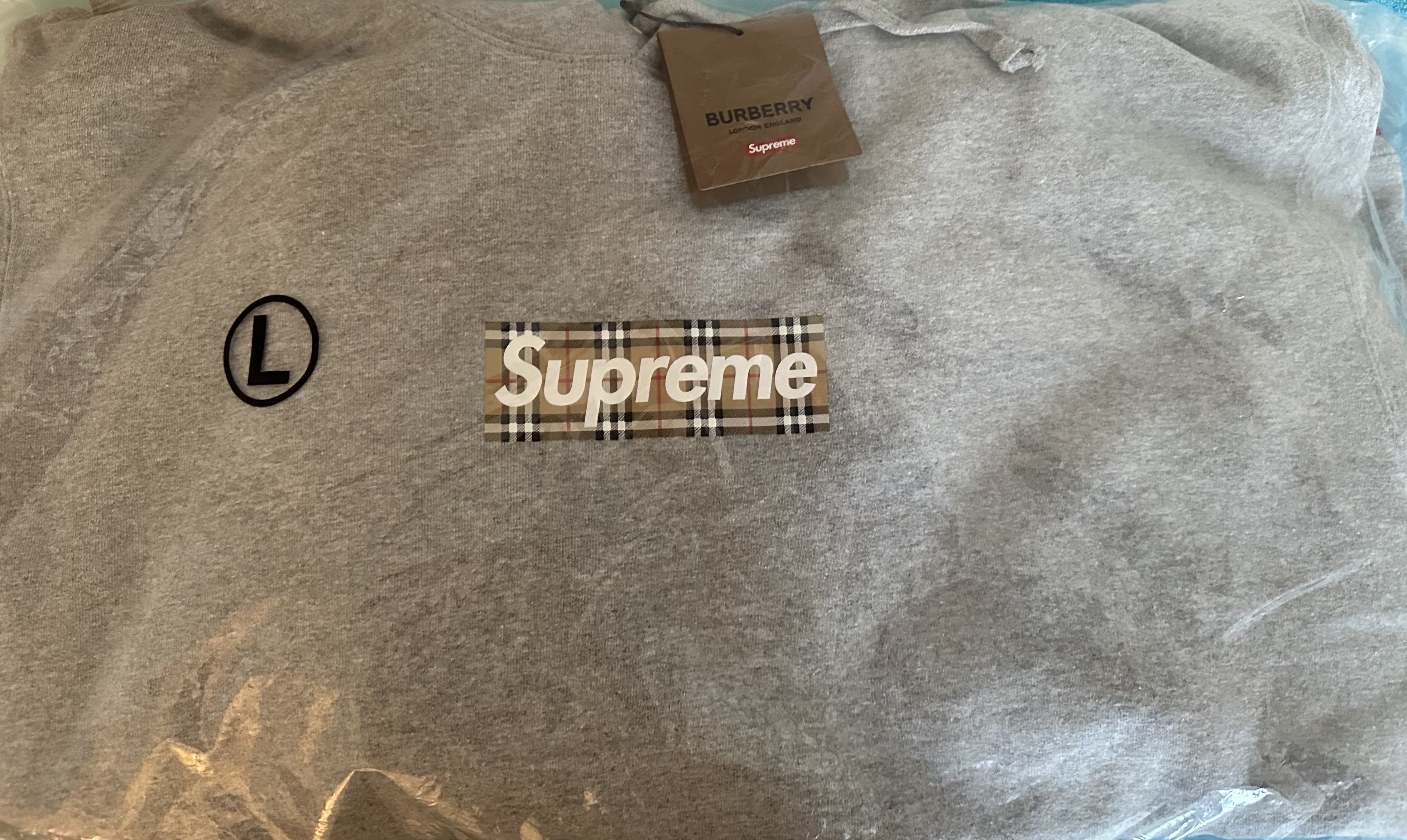 Supreme Burberry Box Logo Hoodie | Grailed