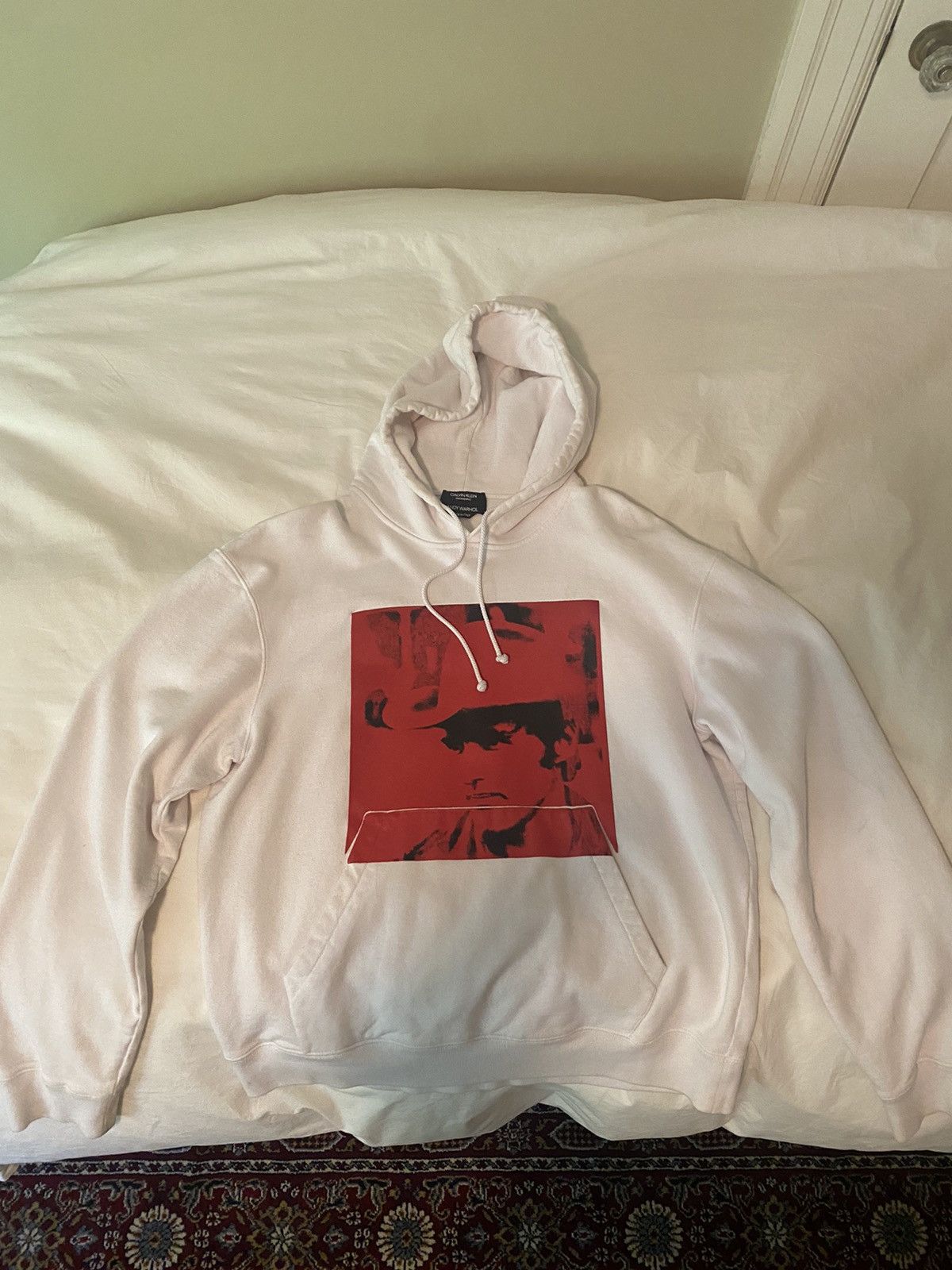 Image of Andy Warhol x Calvin Klein Dennis Hopper Hoodie in White, Men's (Size XL)