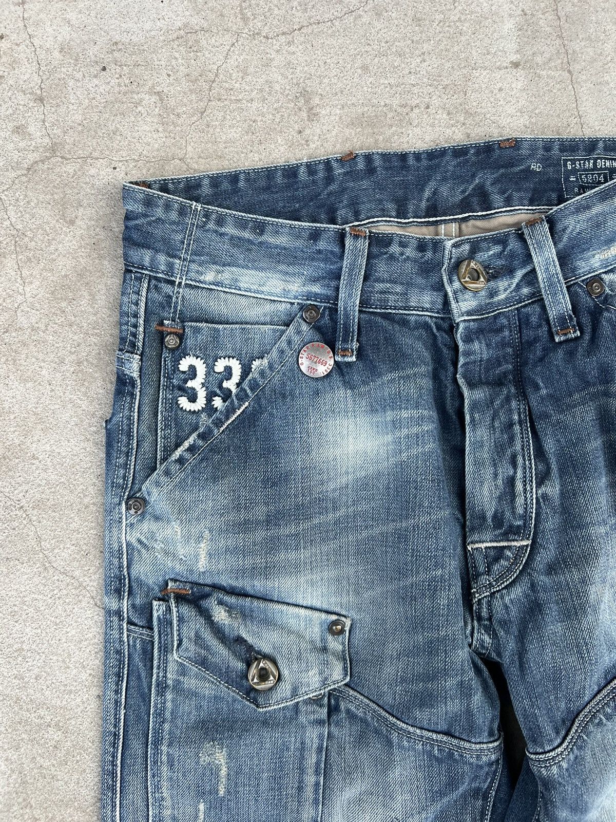 G-Star Vintage G-Star Raw Multi Pocket Jeans Size US 28 / EU 44 - 4 Thumbnail