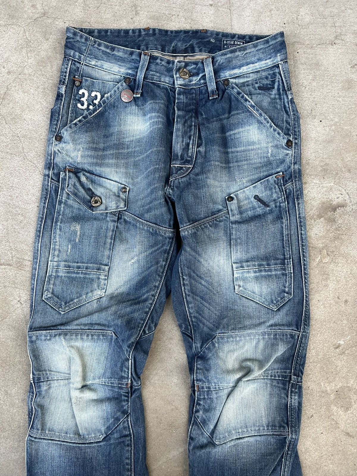 G-Star Vintage G-Star Raw Multi Pocket Jeans Size US 28 / EU 44 - 3 Thumbnail