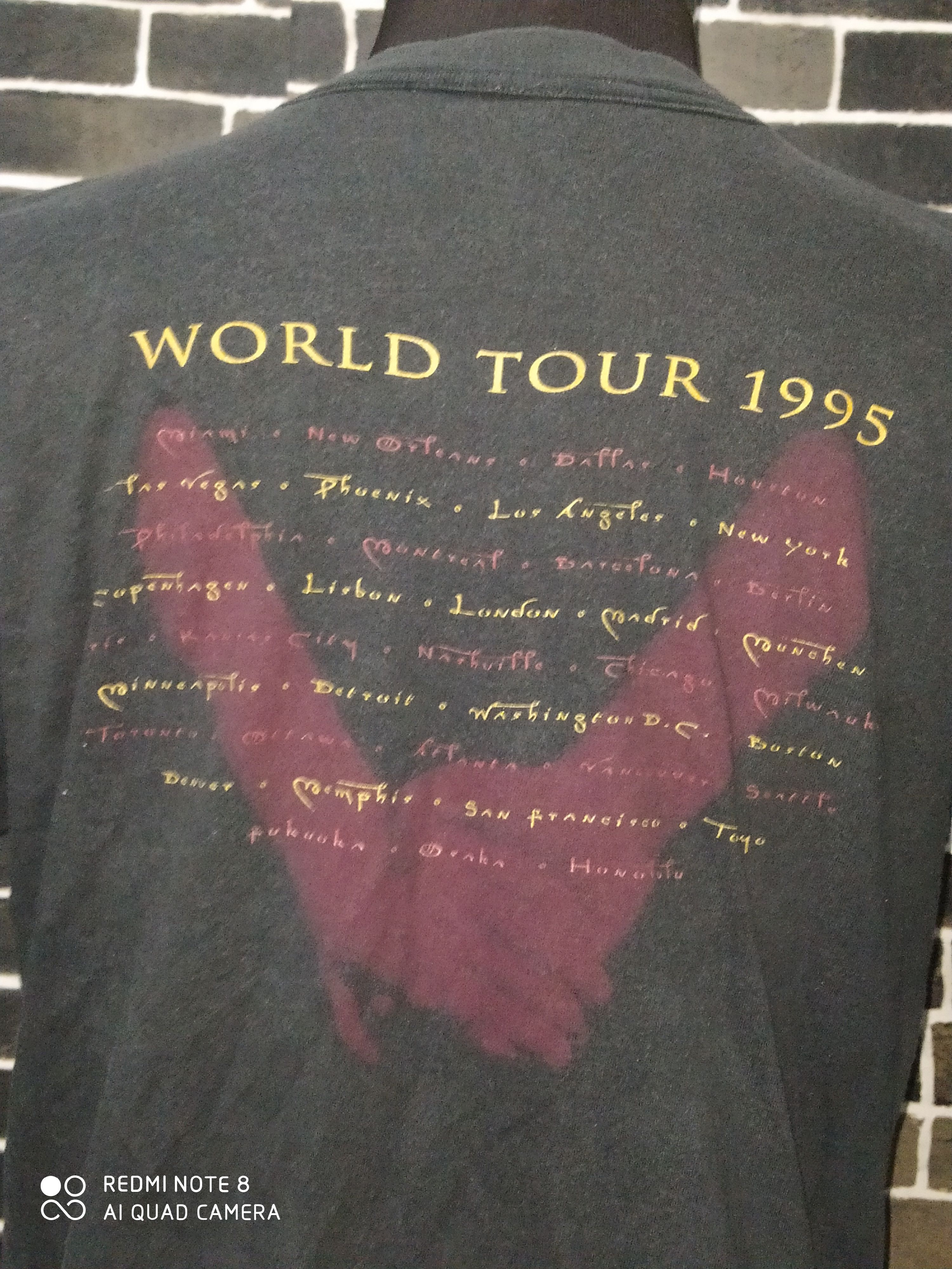 Band Tees × Vintage Vintage 95' Van Halen World Tour T shirt Size US L / EU 52-54 / 3 - 8 Thumbnail