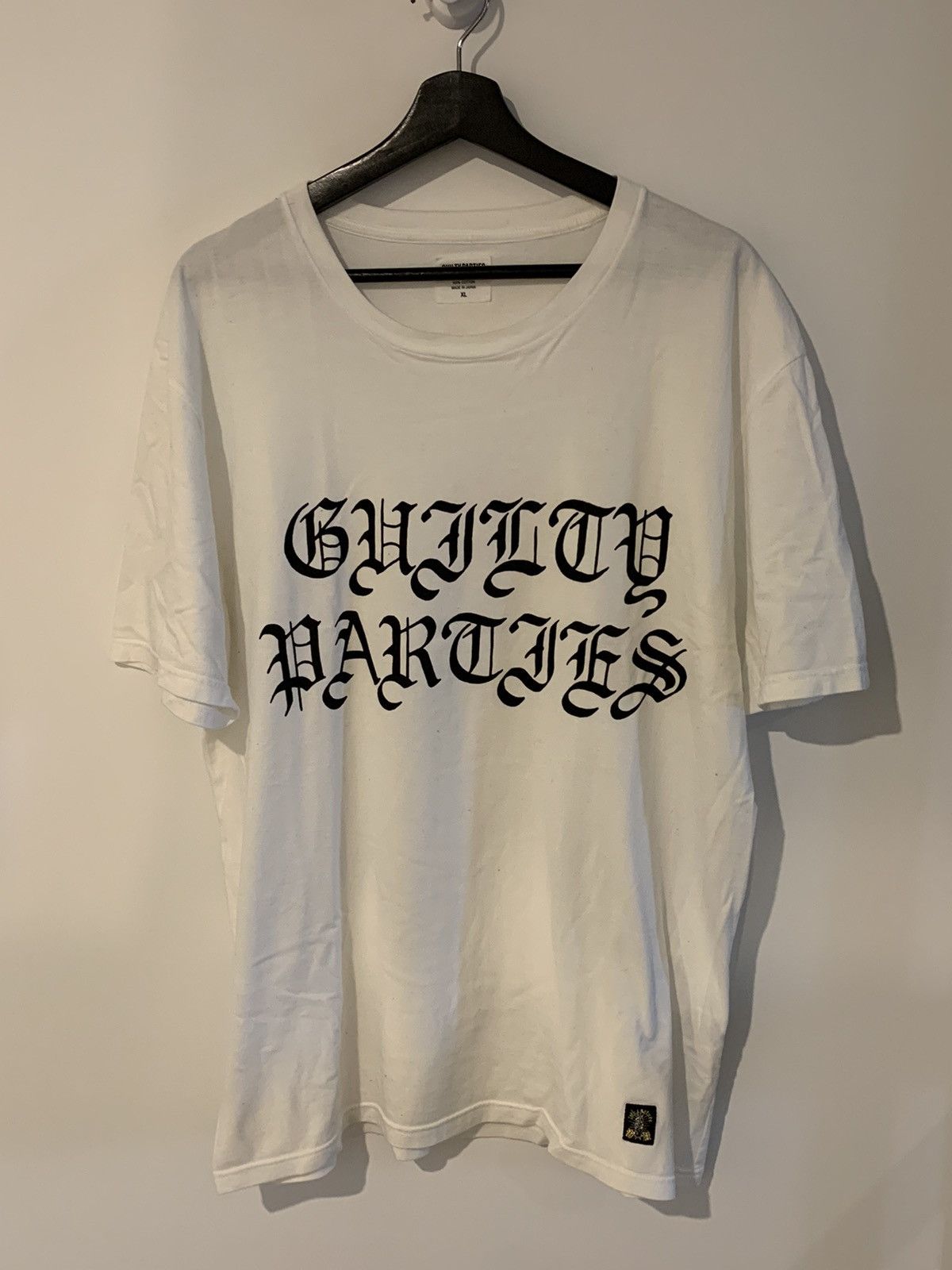 image of Wacko Maria Cursive Logotype Tee White, Men's (Size XL)