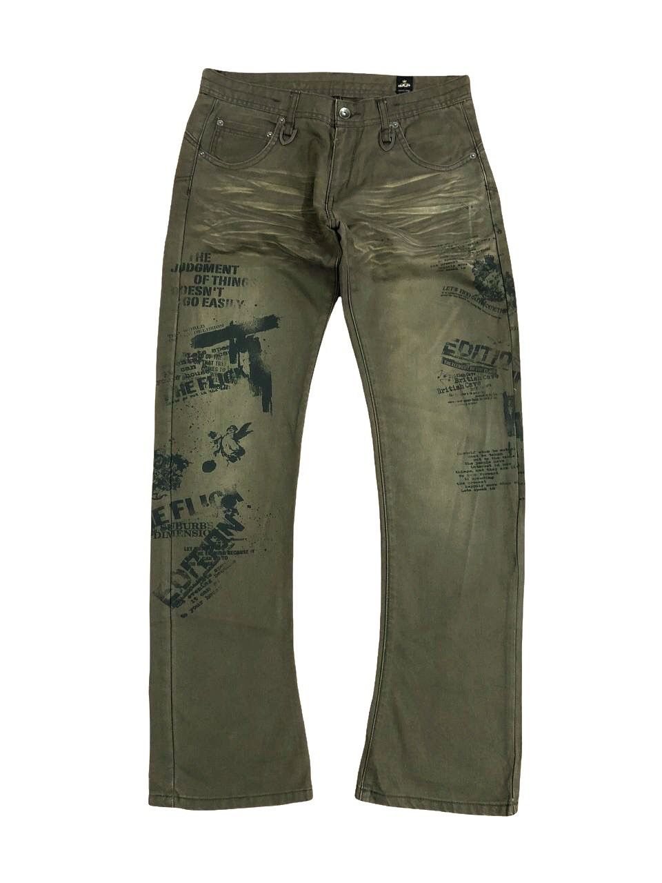 Hysteric Glamour × Japanese Brand Semantic Design Seditionaries Print Buckle Back Jeans Size US 30 / EU 46 - 1 Thumbnail