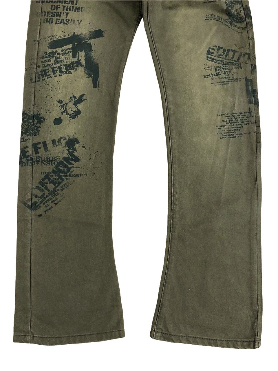 Hysteric Glamour × Japanese Brand Semantic Design Seditionaries Print Buckle Back Jeans Size US 30 / EU 46 - 5 Thumbnail