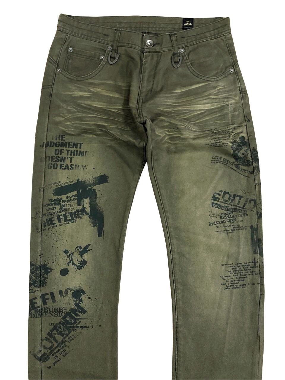 Hysteric Glamour × Japanese Brand Semantic Design Seditionaries Print Buckle Back Jeans Size US 30 / EU 46 - 3 Thumbnail