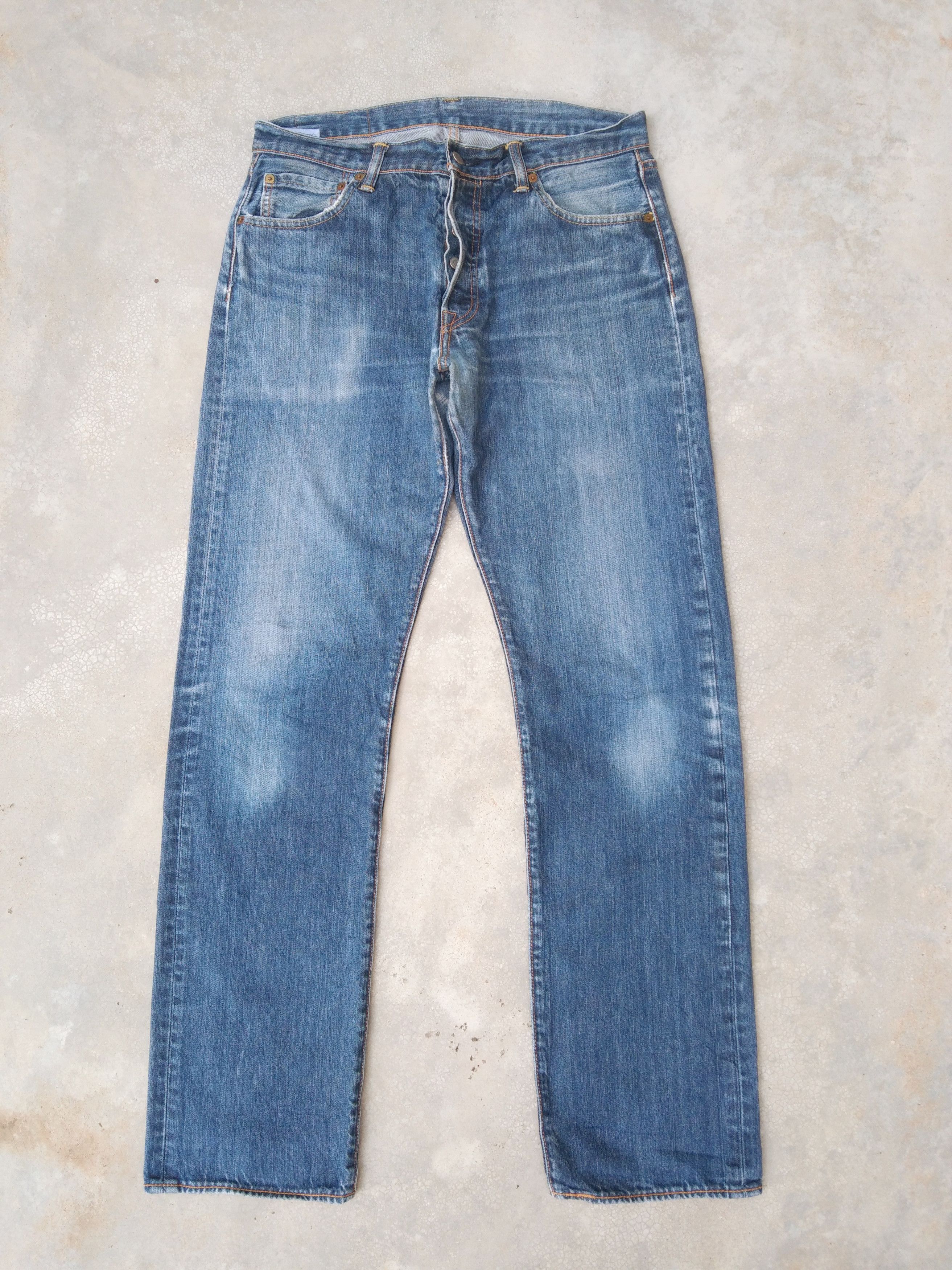 Levi's Vintage Levi's 501 Straight Leg Distressed Jeans 33x32 Size US 33 - 1 Thumbnail