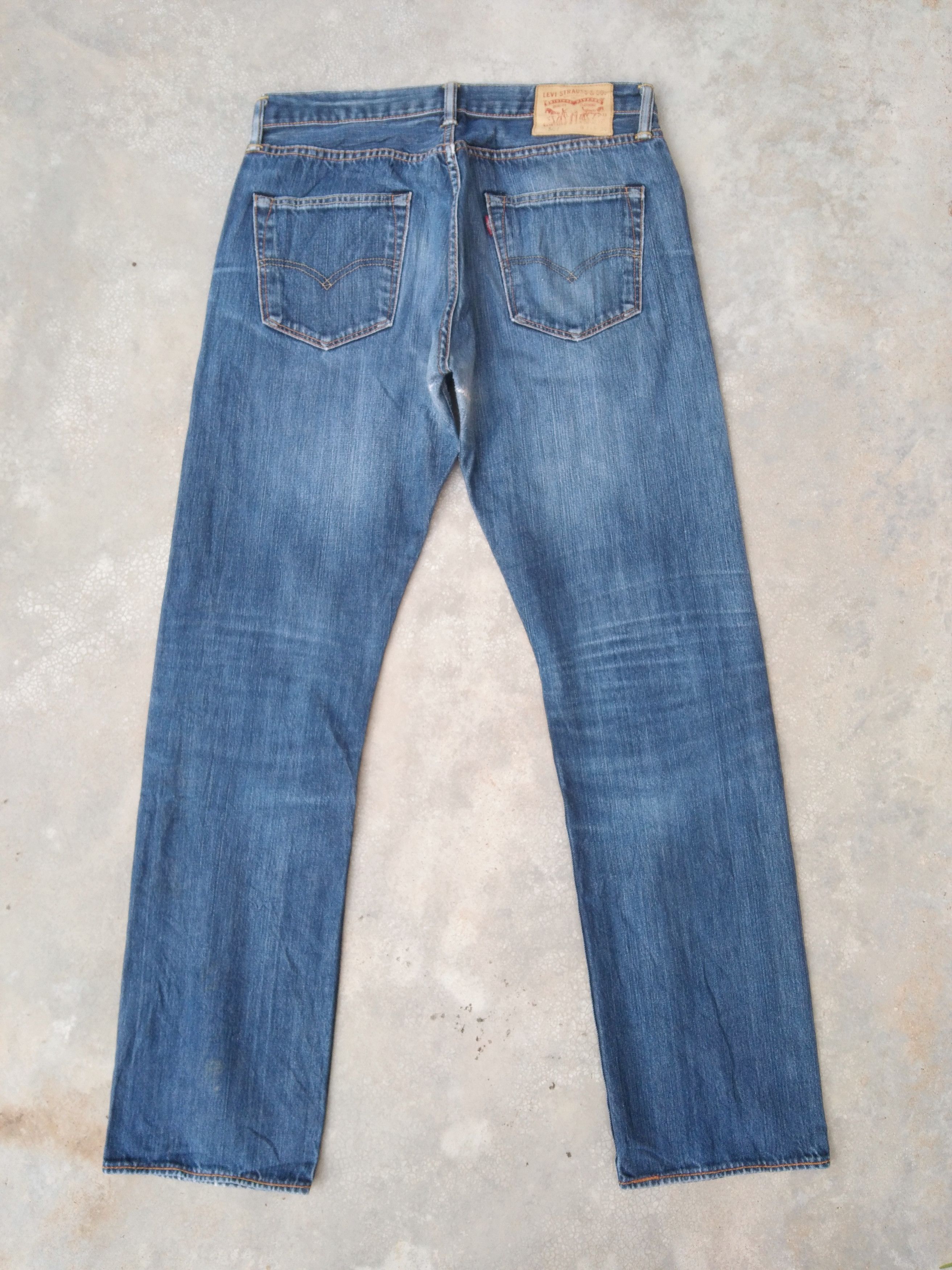 Levi's Vintage Levi's 501 Straight Leg Distressed Jeans 33x32 Size US 33 - 2 Thumbnail