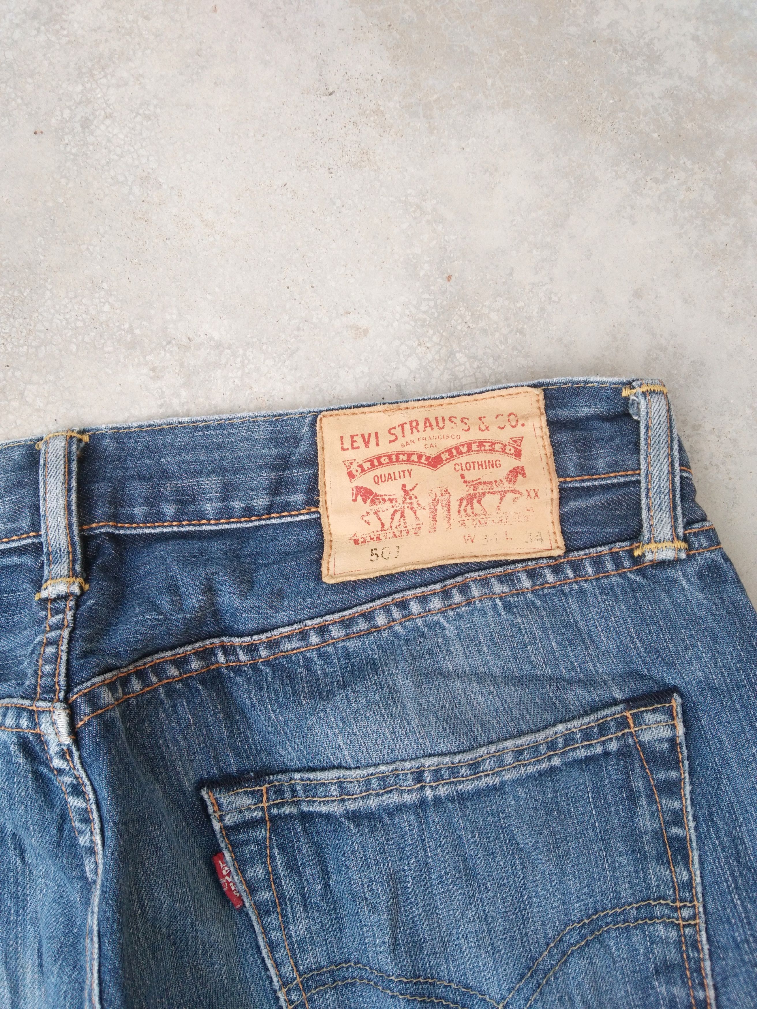 Levi's Vintage Levi's 501 Straight Leg Distressed Jeans 33x32 Size US 33 - 3 Thumbnail