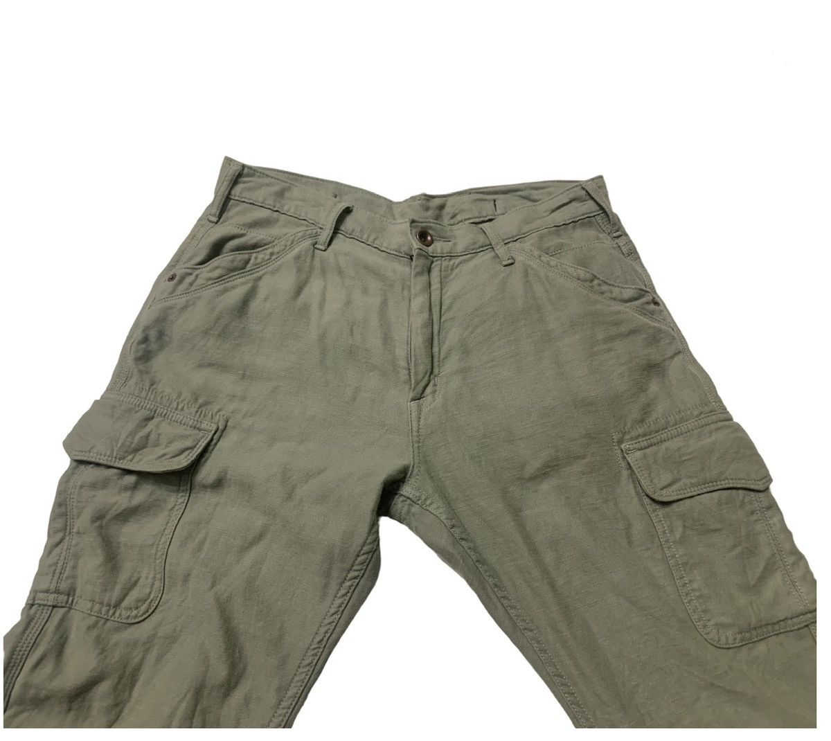 Big John × Japanese Brand Vintage Big John Green Army Cargo Pants Size US 32 / EU 48 - 5 Thumbnail