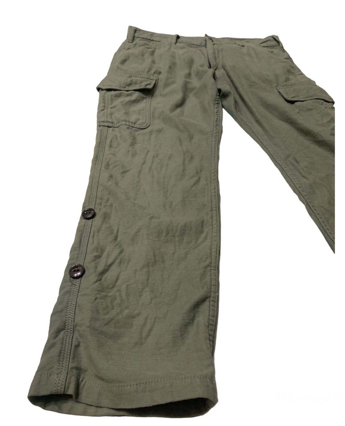 Big John × Japanese Brand Vintage Big John Green Army Cargo Pants Size US 32 / EU 48 - 3 Thumbnail