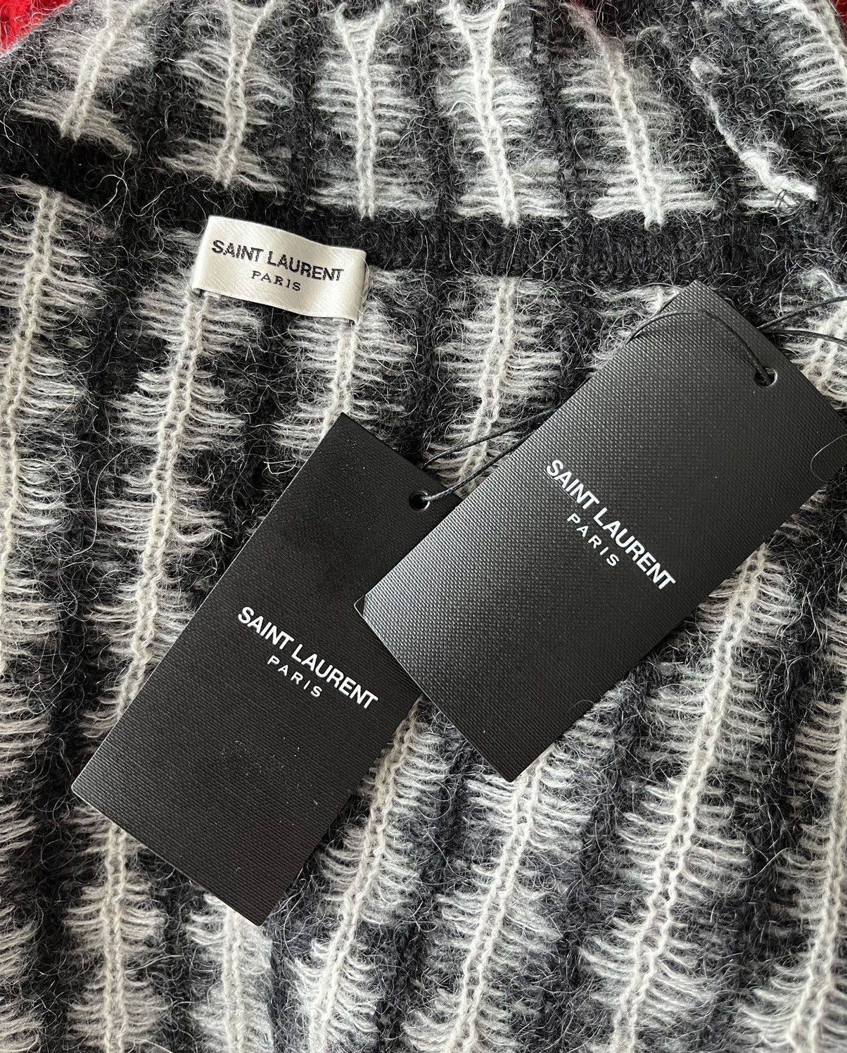 Hedi Slimane × Saint Laurent Paris × Yves Saint Laurent Rare Super Runway Brand New Los Angles Chess Sweater Size US L / EU 52-54 / 3 - 7 Thumbnail