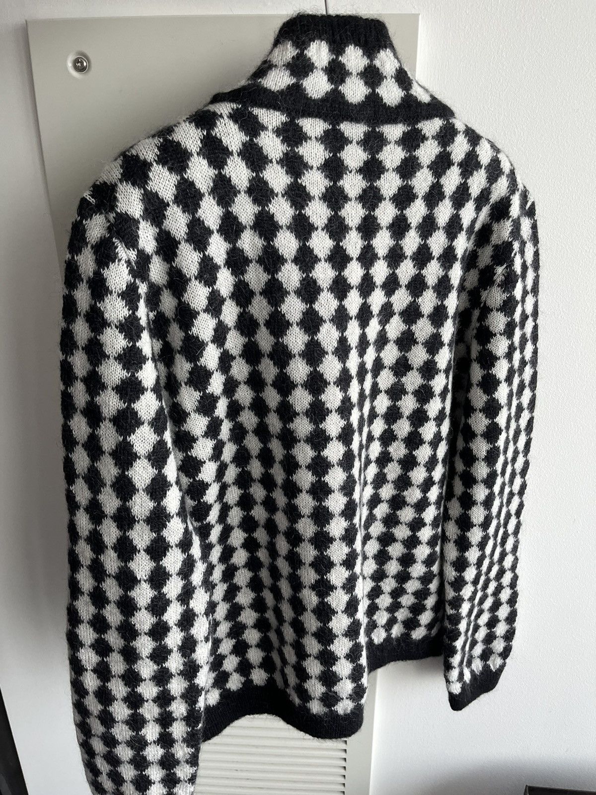 Hedi Slimane × Saint Laurent Paris × Yves Saint Laurent Rare Super Runway Brand New Los Angles Chess Sweater Size US L / EU 52-54 / 3 - 17 Thumbnail