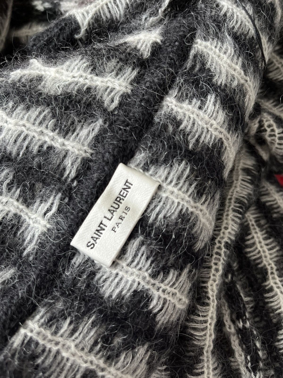 Hedi Slimane × Saint Laurent Paris × Yves Saint Laurent Rare Super Runway Brand New Los Angles Chess Sweater Size US L / EU 52-54 / 3 - 5 Thumbnail