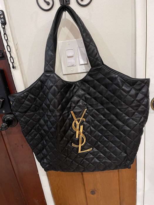Yves Saint Laurent Icare Maxi Shopping Bag In Quilted Lambskin