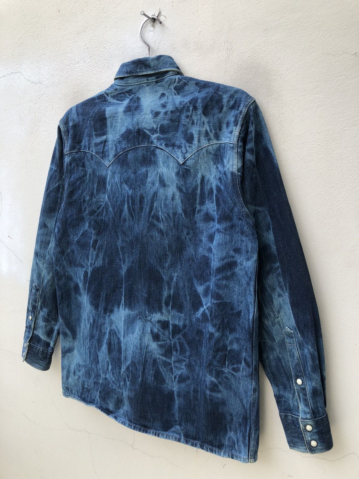 Beams Plus × Vintage Vintage 90s Beams Japan Bleached Thick Denim Western Shirt Size US M / EU 48-50 / 2 - 18 Thumbnail
