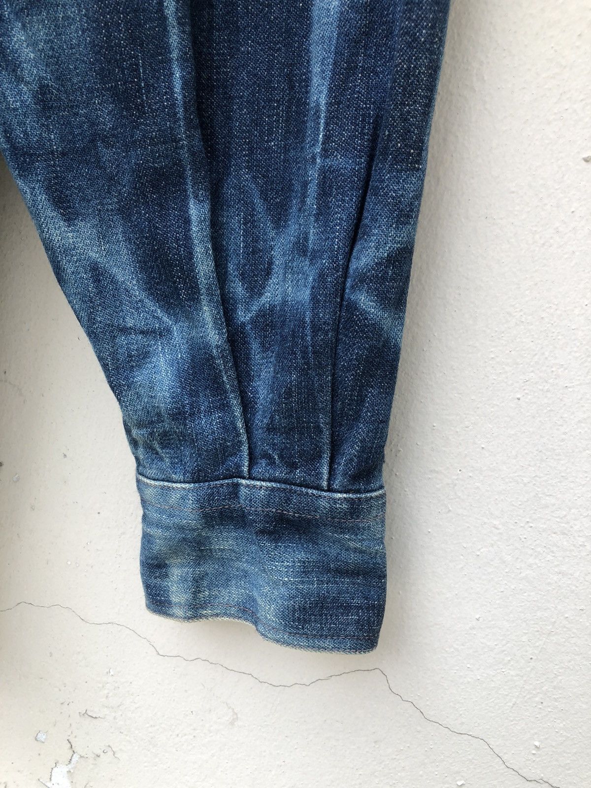 Beams Plus × Vintage Vintage 90s Beams Japan Bleached Thick Denim Western Shirt Size US M / EU 48-50 / 2 - 11 Thumbnail