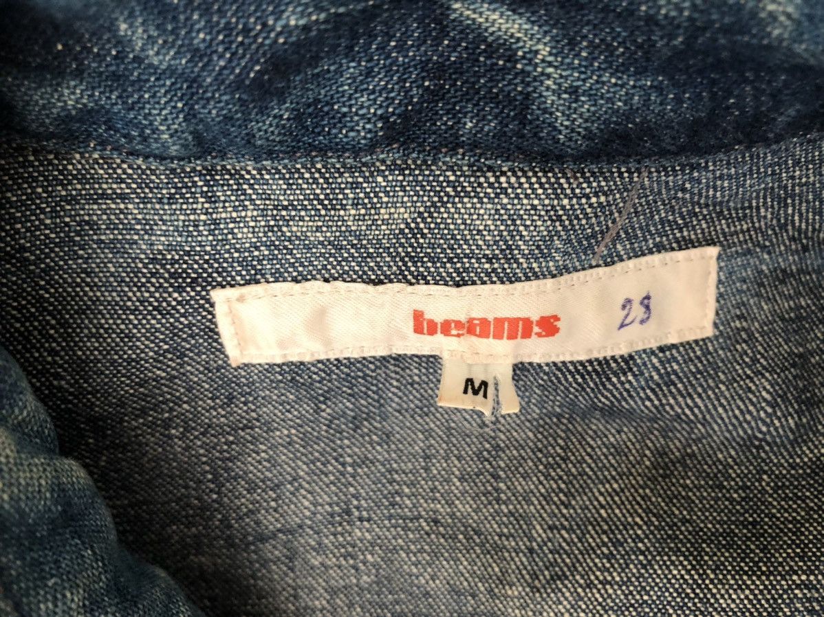Beams Plus × Vintage Vintage 90s Beams Japan Bleached Thick Denim Western Shirt Size US M / EU 48-50 / 2 - 19 Thumbnail