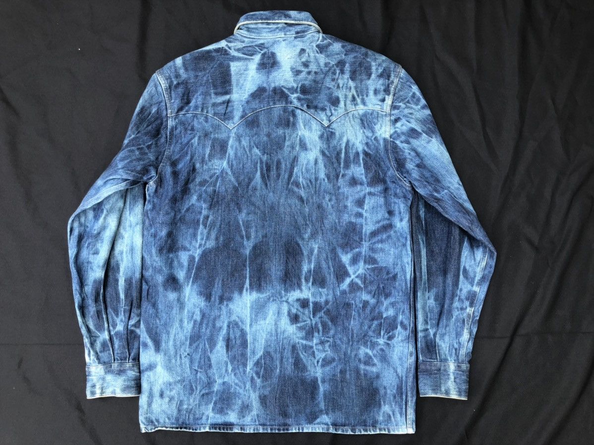 Beams Plus × Vintage Vintage 90s Beams Japan Bleached Thick Denim Western Shirt Size US M / EU 48-50 / 2 - 7 Thumbnail