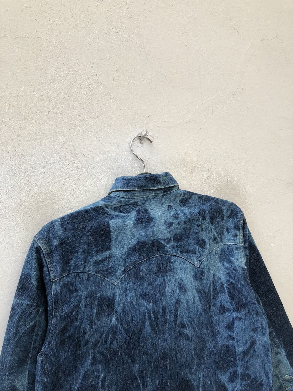 Beams Plus × Vintage Vintage 90s Beams Japan Bleached Thick Denim Western Shirt Size US M / EU 48-50 / 2 - 15 Thumbnail