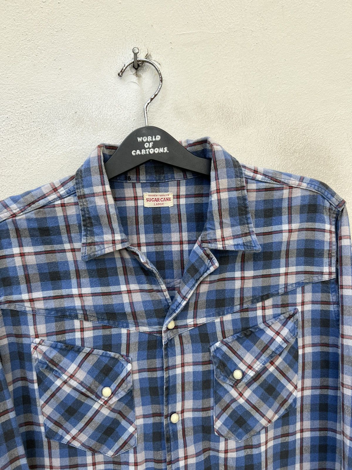 Sugar Cane Vintage Sugar Cane Japan Plaid Flannel Western Jacket Size US L / EU 52-54 / 3 - 7 Thumbnail